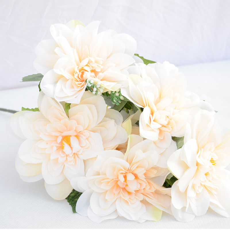 香槟色系仿真花材 婚庆礼堂吊顶软装饰酒店橱窗美陈摄影道具 绢花