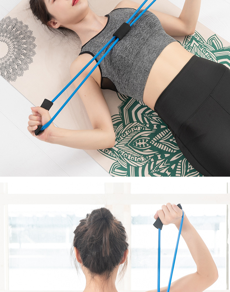 拉力器八字拉力器女生儿童拉力器8字扩胸器瑜伽橡胶皮筋拉力绳