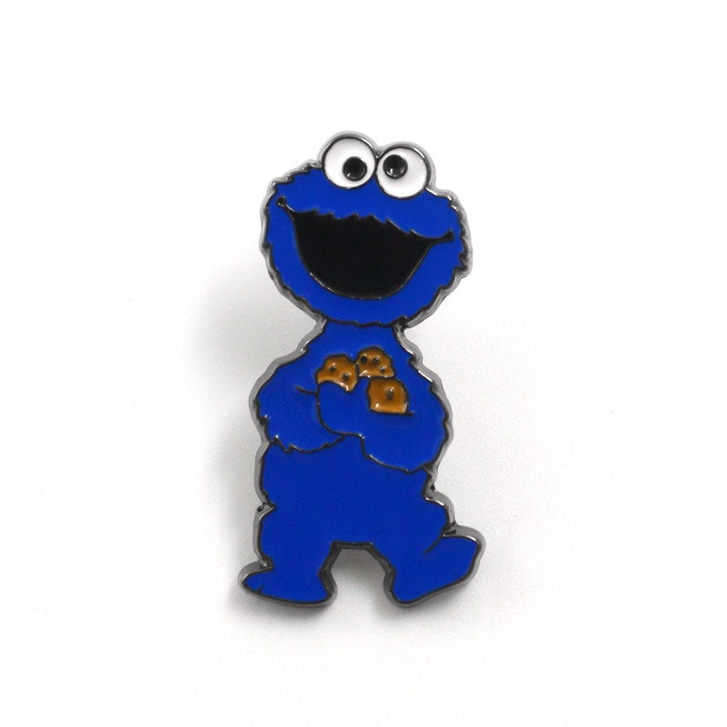halder新款 芝麻街 艾摩 甜饼怪 卡通 合金属 胸针 徽章 饰品礼品