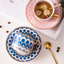 轻奢咖啡杯碟欧式骨瓷咖啡杯英式下午茶茶具套装陶瓷杯花茶杯子