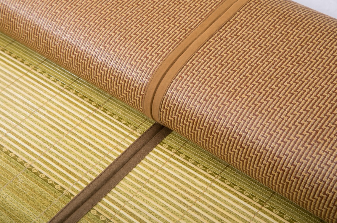 安吉竹席双面席夏凉竹席新款全木纹凉席子加厚藤1.8米1.5米折叠席