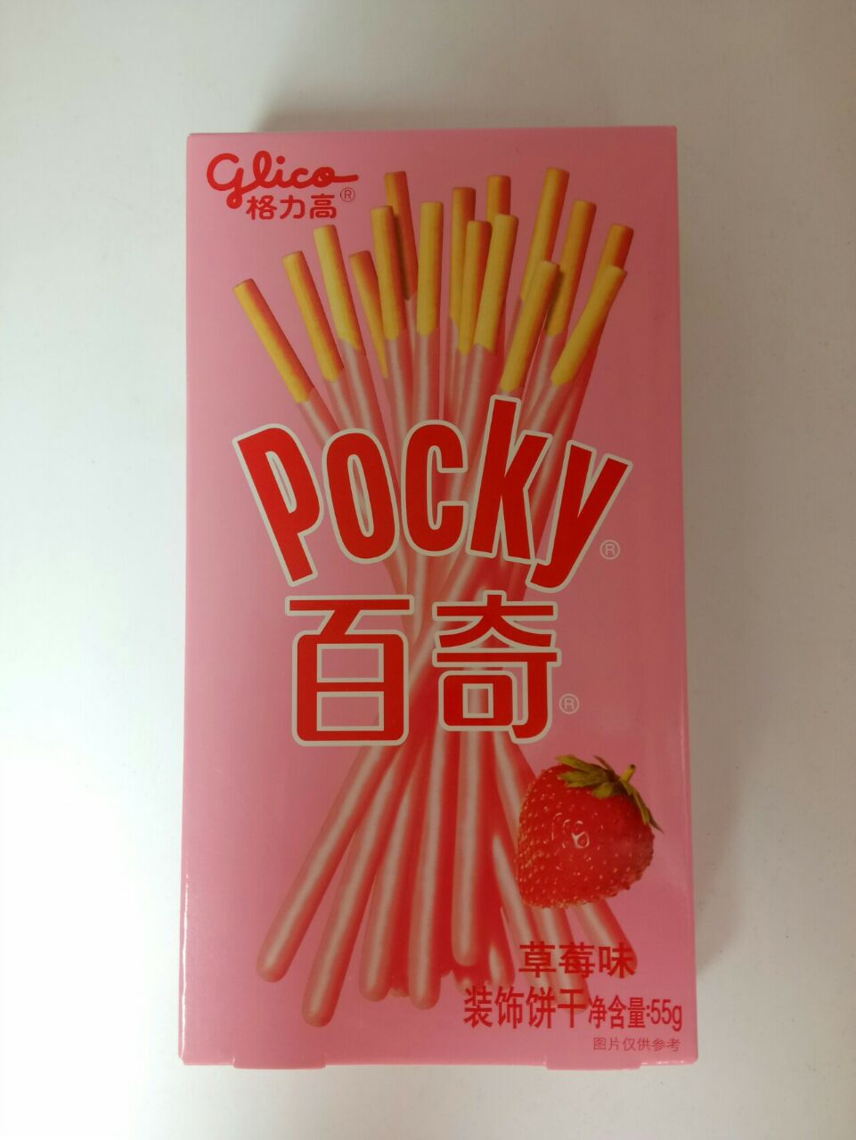 格力高盒装55g百奇草莓/抹茶/牛奶/巧克力/水蜜桃味装饰饼干 批发