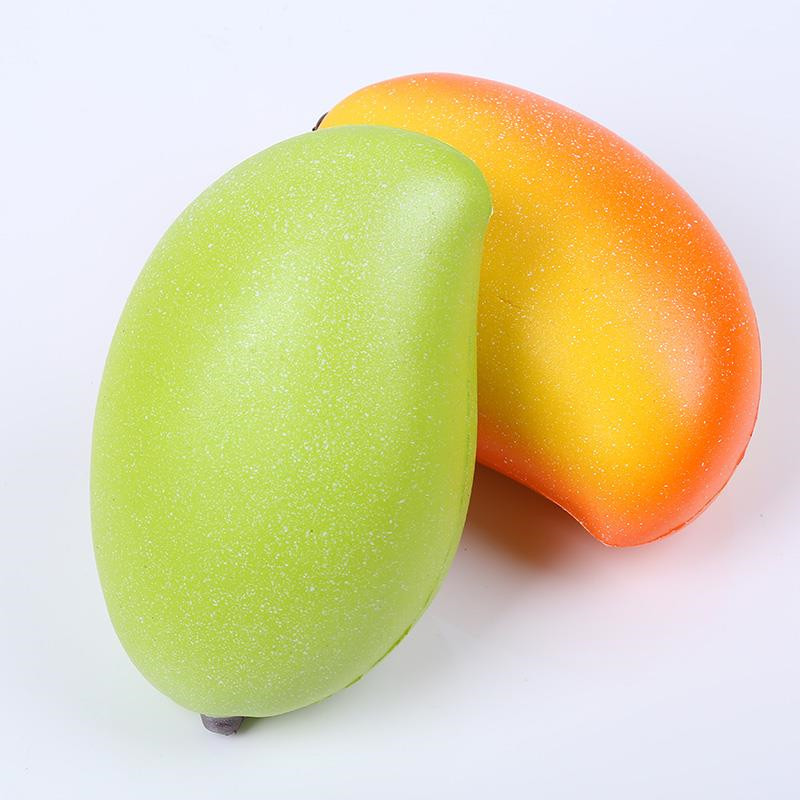 仿真水果模型仿真水果彩色芒果squishy新款pu大芒果慢回弹玩具