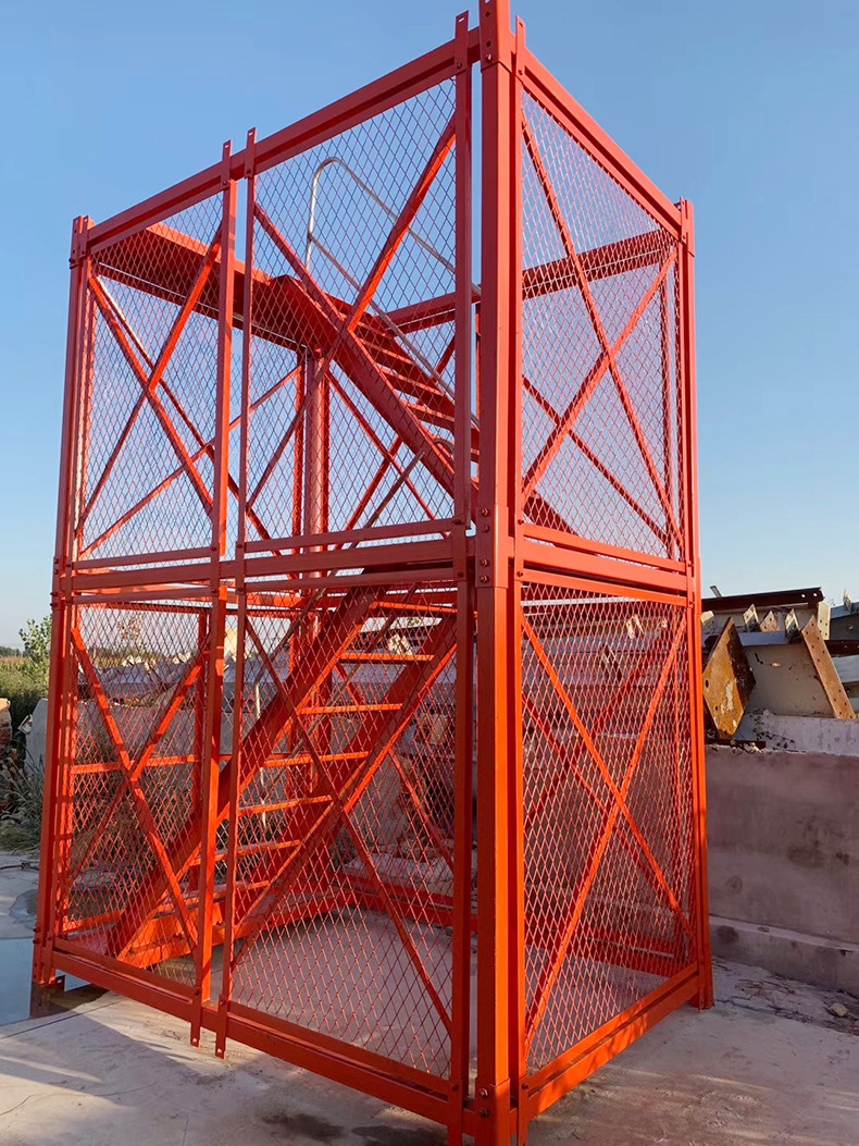 75型桩基笼式安全爬梯笼脚手架 高墩柱深基坑施工香蕉式安全笼梯