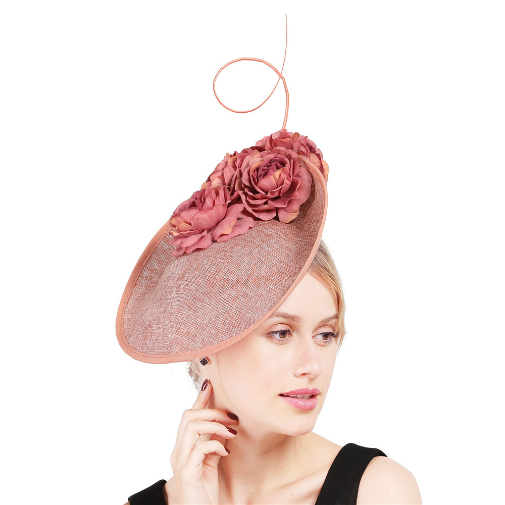 欧美名媛贵族气质赛马节大礼帽名媛家庭聚会发饰礼服头饰帽子款