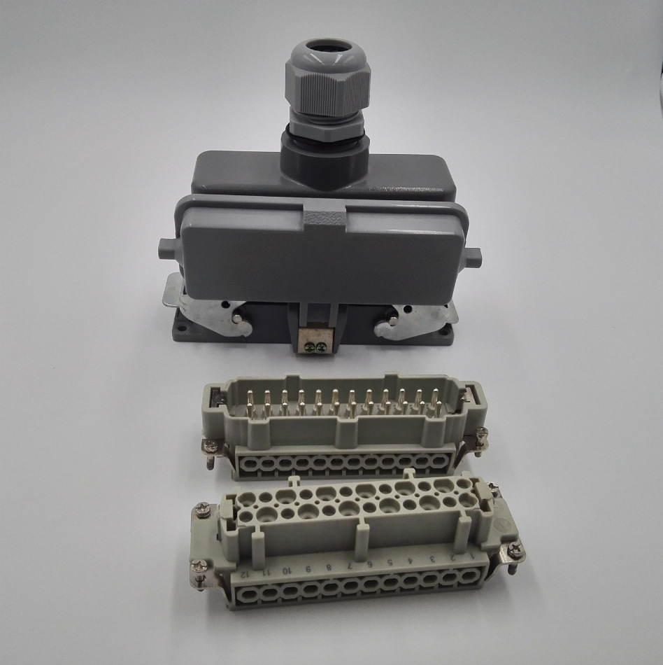重载连接器 矩形防水工业 24芯热流道模具航空插头
