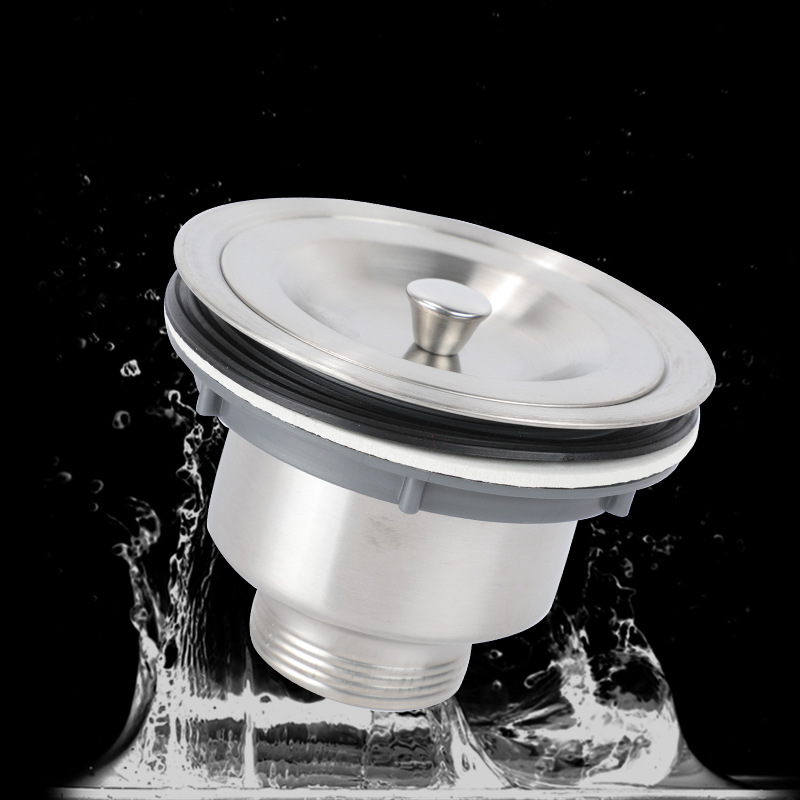 厨房不锈钢双槽下水器提拉式洗菜盆下水管防臭防虫排水器下水管