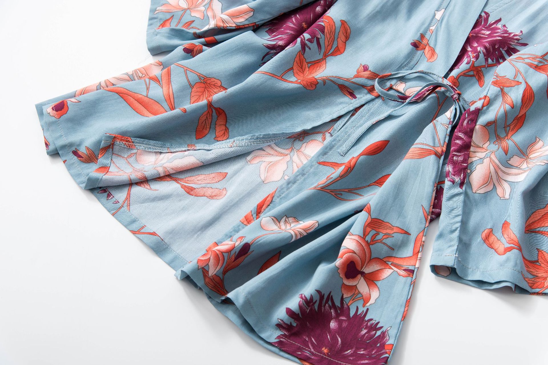 棉绸睡衣女春夏秋季性感吊带三件套薄款九分袖日系学生宽松家居服