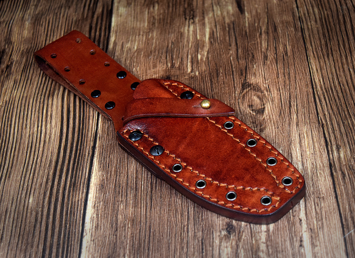 手工刀套 手工皮套 植糅革牛皮刀套 手工复古高档皮套 猎刀军刀套