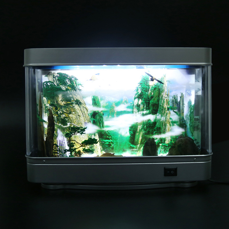 2011电子水族灯鱼缸 创意插电鱼缸 家居装饰海景灯鱼灯