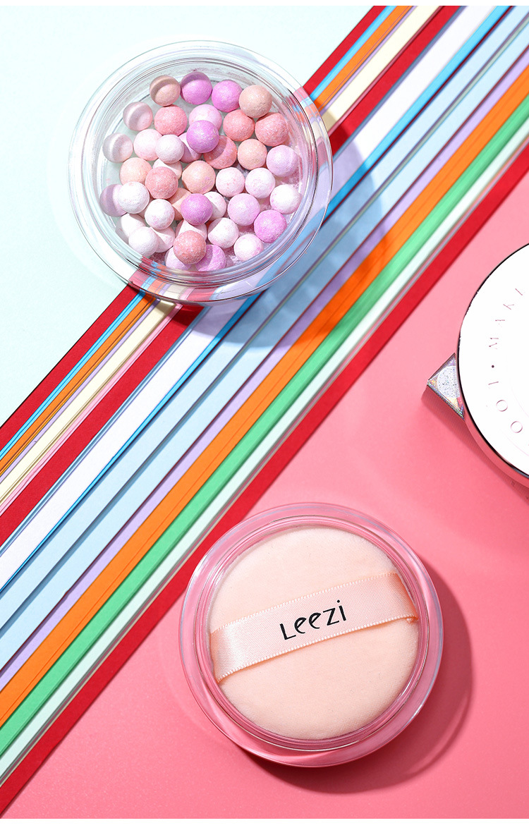 leezi5321 莉兹幻彩流星定妆粉球带化妆刷蜜粉散粉球控油提亮肤色
