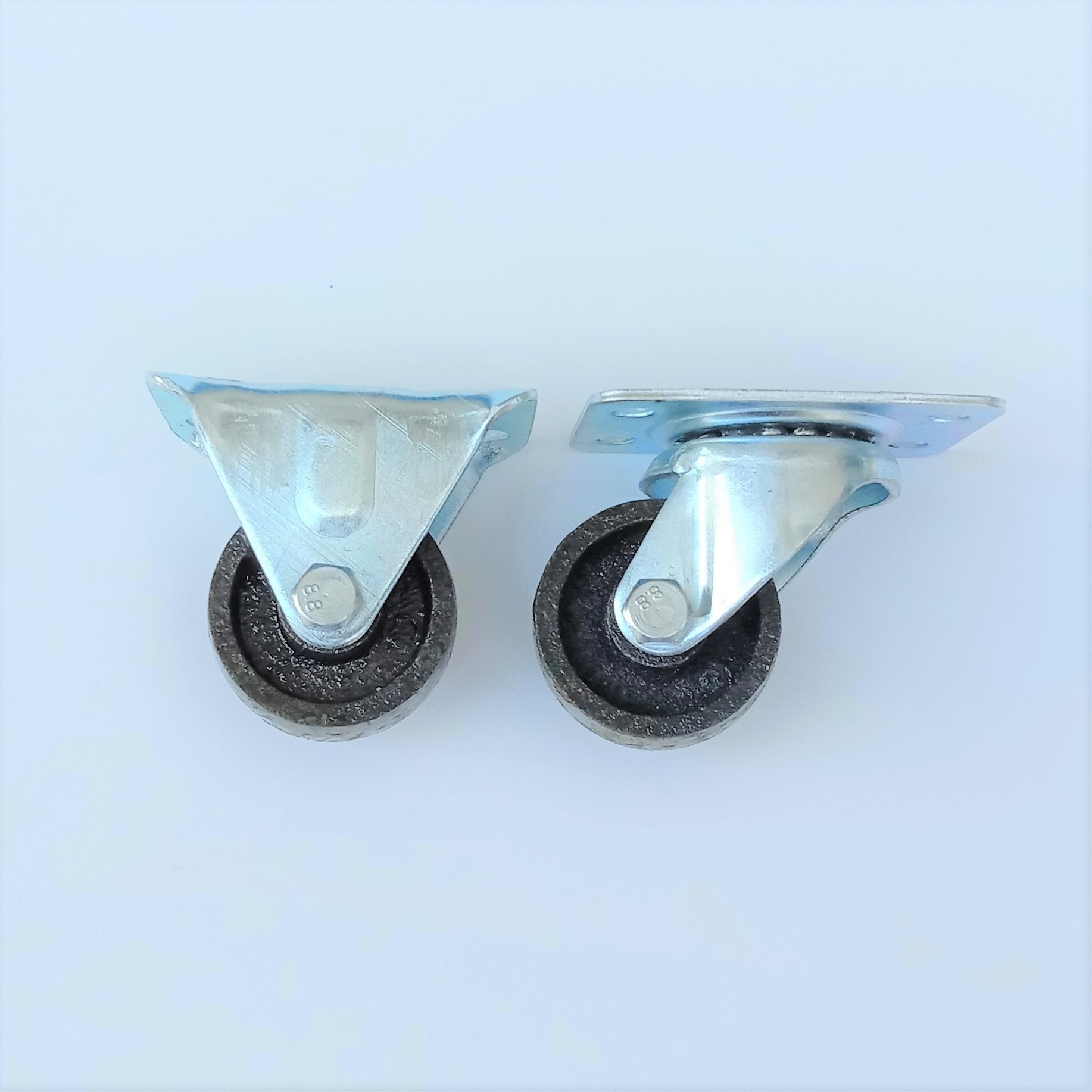 脚轮万向轮 肥仔轮 轻型轮 全铁轮 15寸转 定 支架2.0厚 升翔脚轮