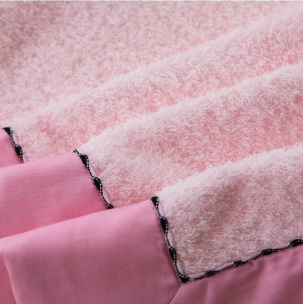 金号依诗家 新疆 长绒棉精梳棉枕巾布艺包边粉色 素色枕巾 sk4204