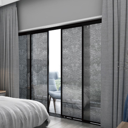 伟询意式极简推拉玻璃门移门阳台客厅折叠隔断室内门卫生间厕所门