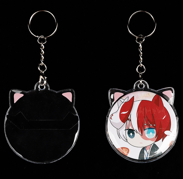 【黑鸭动漫】吧唧保护套动漫二次元可爱小鹿兔耳徽章套透明痛包套