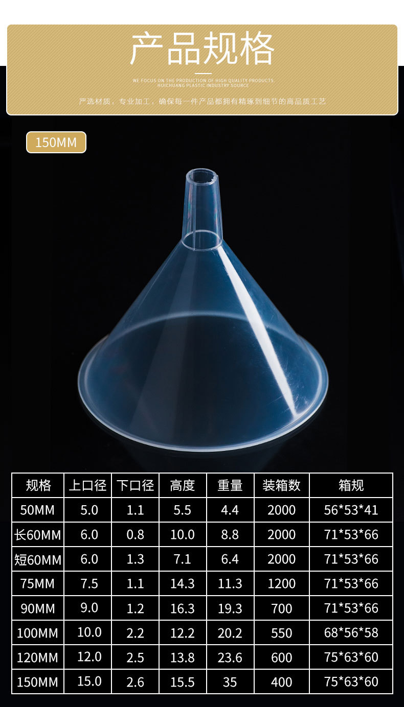 实验室用品_塑料漏斗 150mm漏斗 pp 实验室 透明 三角 - 阿里巴巴