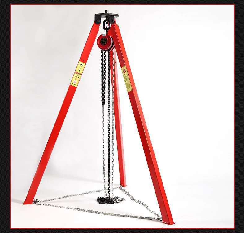 起重三角支架手拉葫芦支架起重伸缩式三脚架倒链配件吊架3吨3米