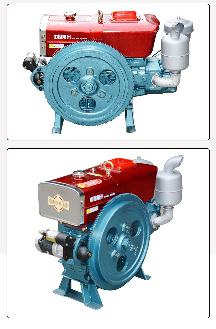中国常州船用农用单杠水冷电启动 zs1100柴油机 15马力 厂家直销
