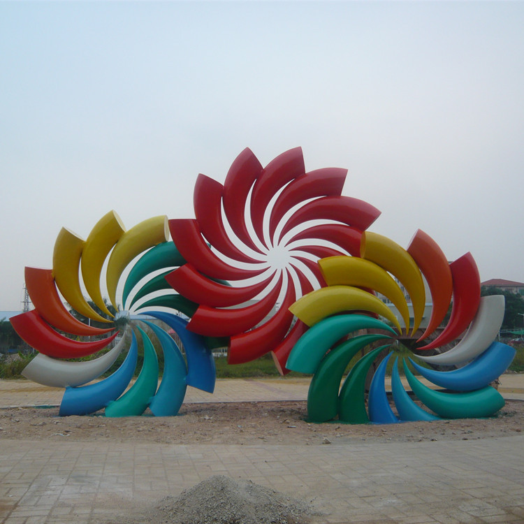 户外园林景观大型风车雕塑景区地标创意主题雕塑儿童乐园卡通造型