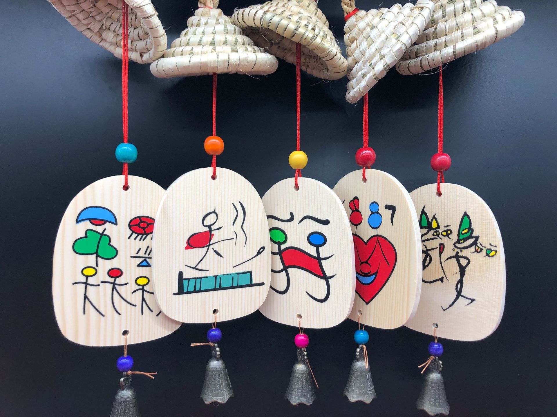 各式东巴风铃实木许愿牌 祈福木牌 旅游工艺品活动木质牌可印logo