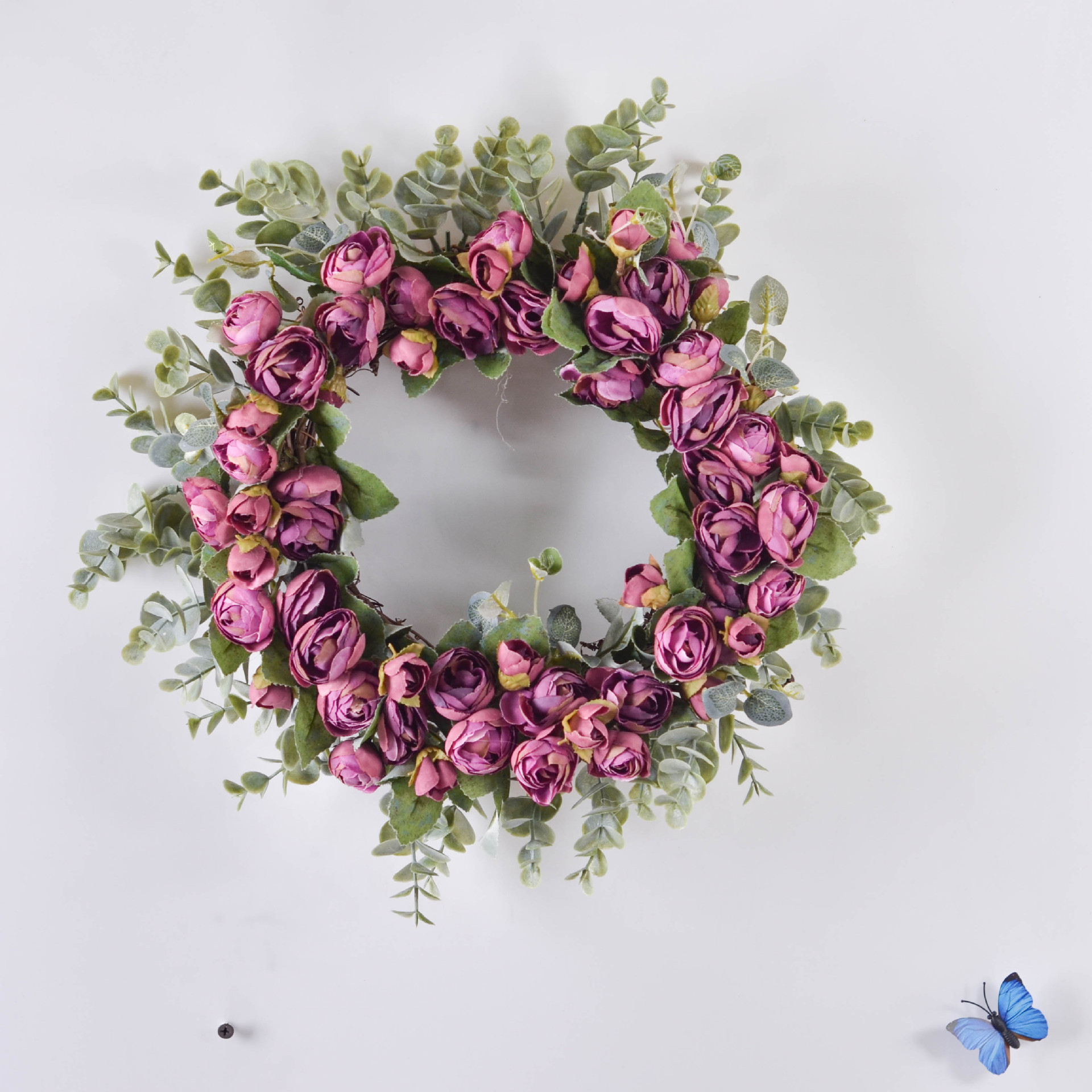 仿真花环门饰墙饰 玫瑰花环家居花艺装饰摄影婚庆挂饰艺术照饰品