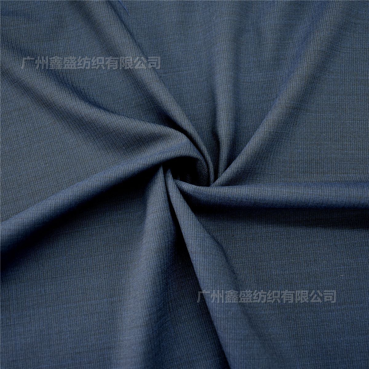 春夏新款湖北蓝色弹力羊毛精纺西服套装小纹路面料w89640