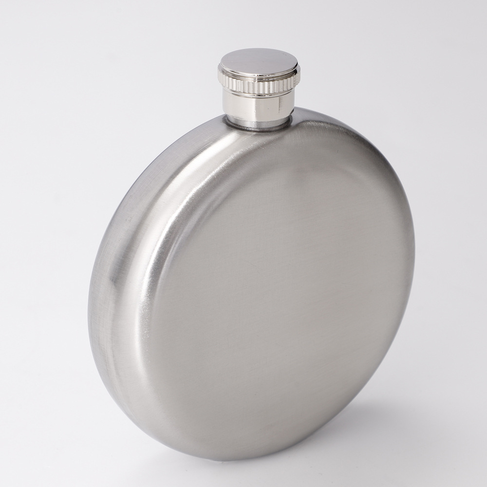 供应随身不锈钢便携式圆形5盎司酒壶 套装俄罗斯原装酒瓶