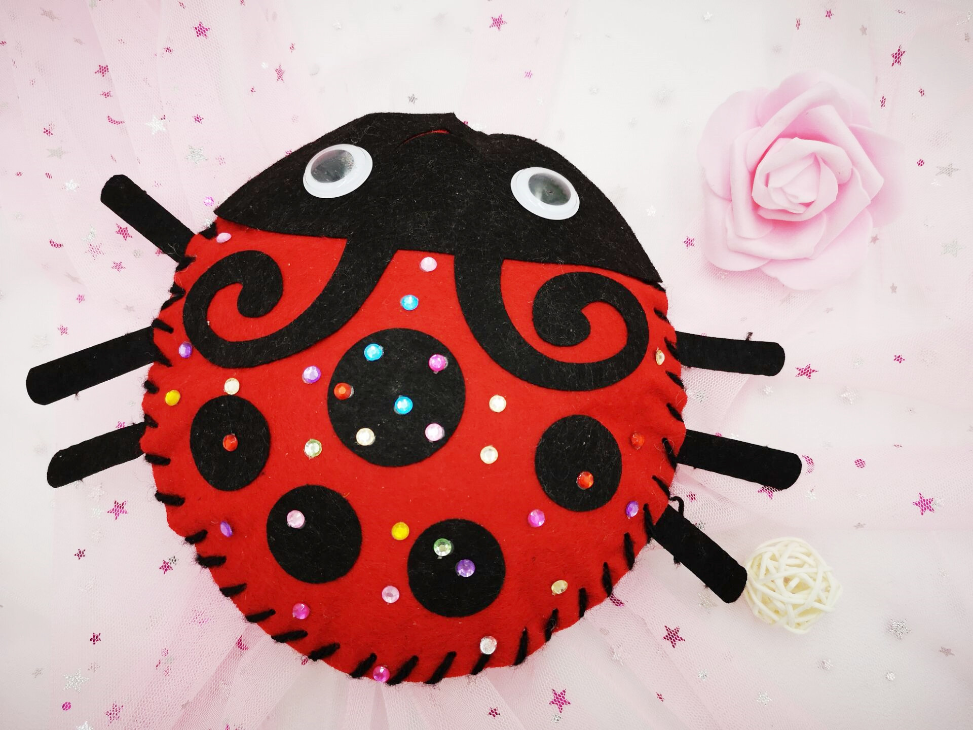 幼儿园手工不织布无纺布昆虫钥匙扣 儿童幼儿diy手工材料