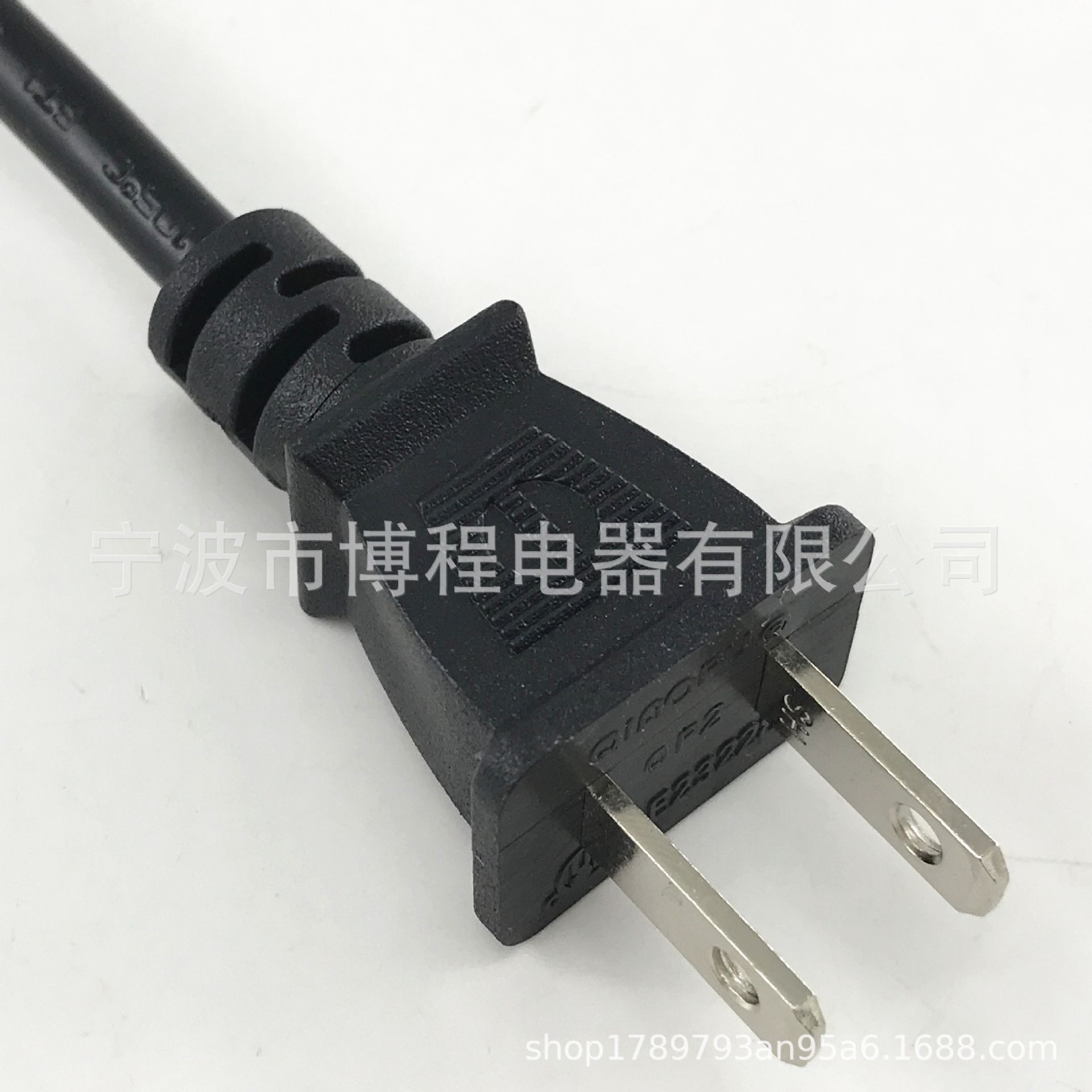 两芯美标电源线美式插头带漏保电源线美规插头电源线美式两扁插