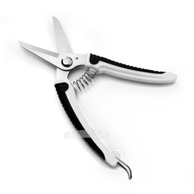 不锈钢家用工具剪强力多用剪刀花园修枝内置弹簧安全锁扣剪刀批发