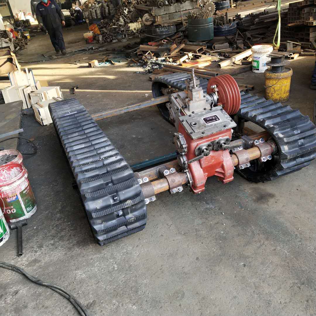 小型橡胶履带底盘 装载机用履带底盘总成 电动液压履带底盘定做