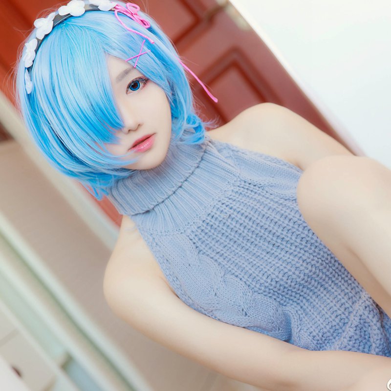 露背情趣毛衣女处男杀手开背工口无袖系带漏肩性感激情针织衫上衣