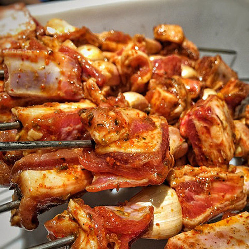 带骨原味羔羊排串 羊排羊肉串烧烤食材串串半成品500g/包10串新