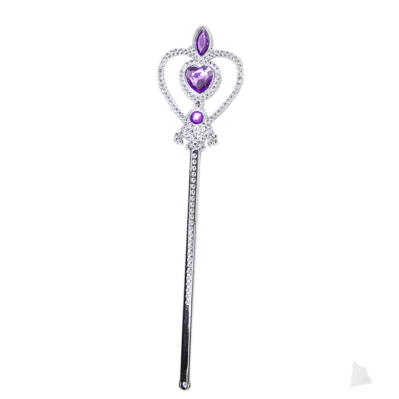 厂家现货冰雪奇缘皇冠魔法棒 地摊小礼品粉色儿童演出魔法棒道具