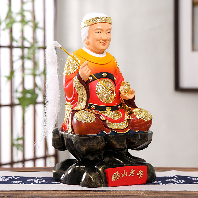 16寸38cm黎山老母佛像骊山老母神像道教供奉无极老母树脂摆件