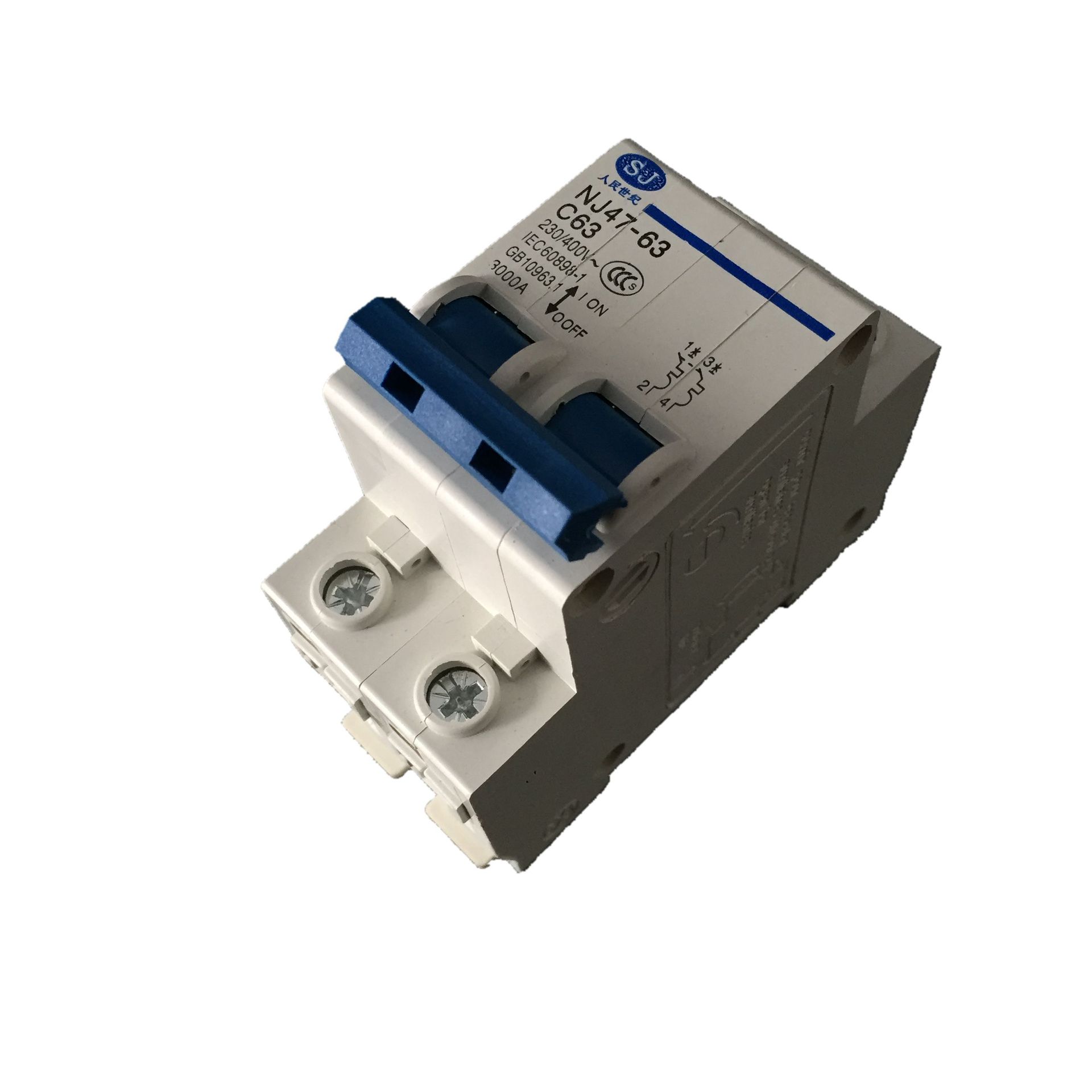 2p空开  小型断路器dz47-63 c63 家用空气开关工业断路器厂家直销