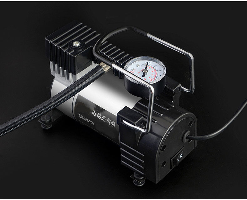 电瓶车电动车充气泵48v60v72v通用金属充气泵真空胎高压打气筒