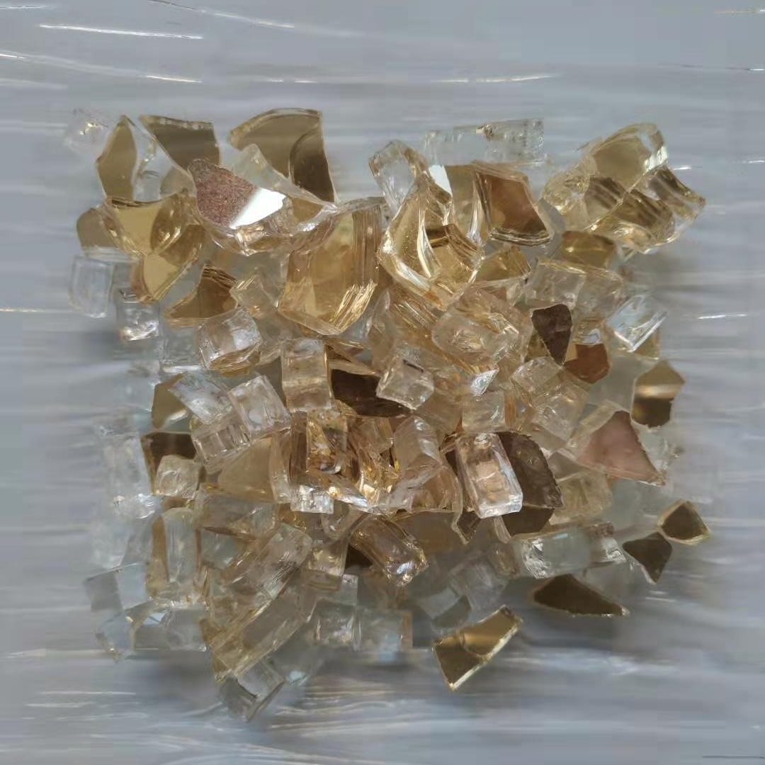 金色镜面反光玻璃镀膜玻璃耐高温火炉玻璃