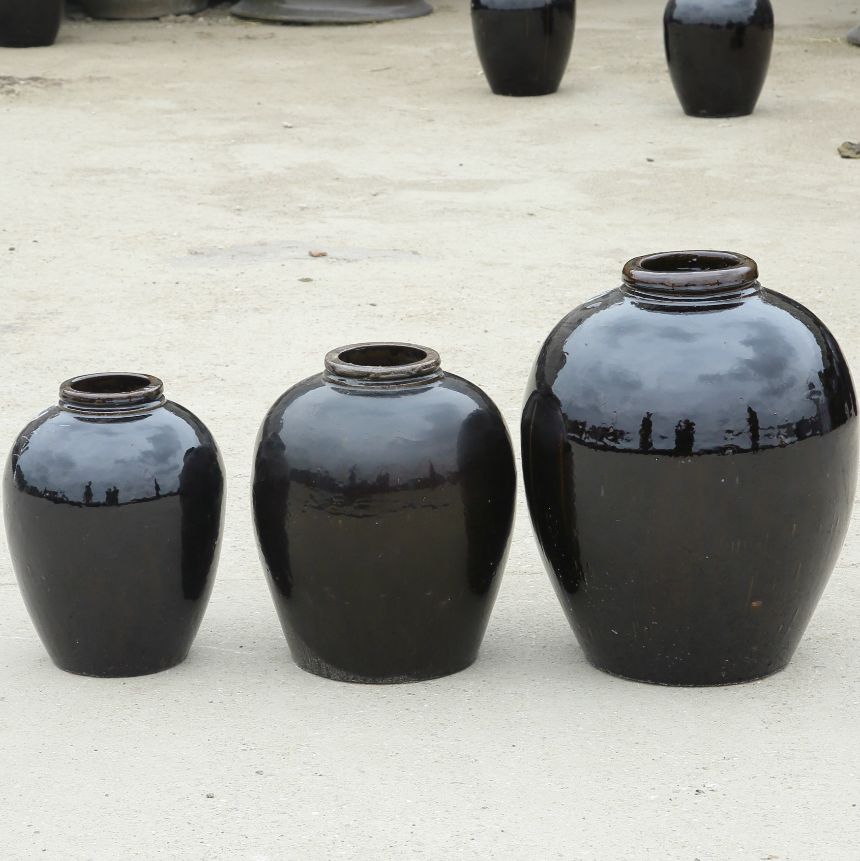 宜兴土陶黑釉100斤50公斤甲级加厚酒坛 里外上釉 厂家直销