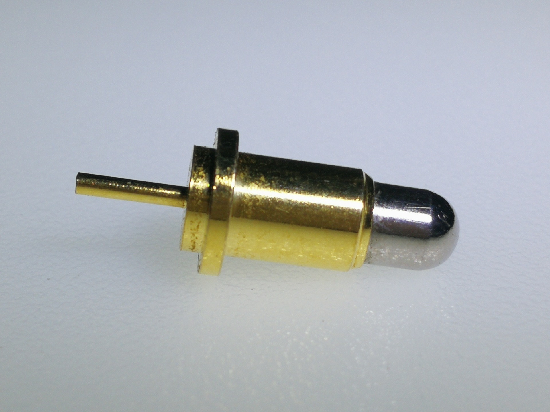 穿板pogo pin 5g充电针无人机tws蓝牙弹针顶针铜柱探针镀钯镀金针