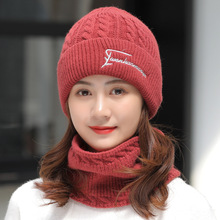 帽子女新款韩版潮加绒保暖秋冬季骑车女士甜美可爱针织毛线帽批发