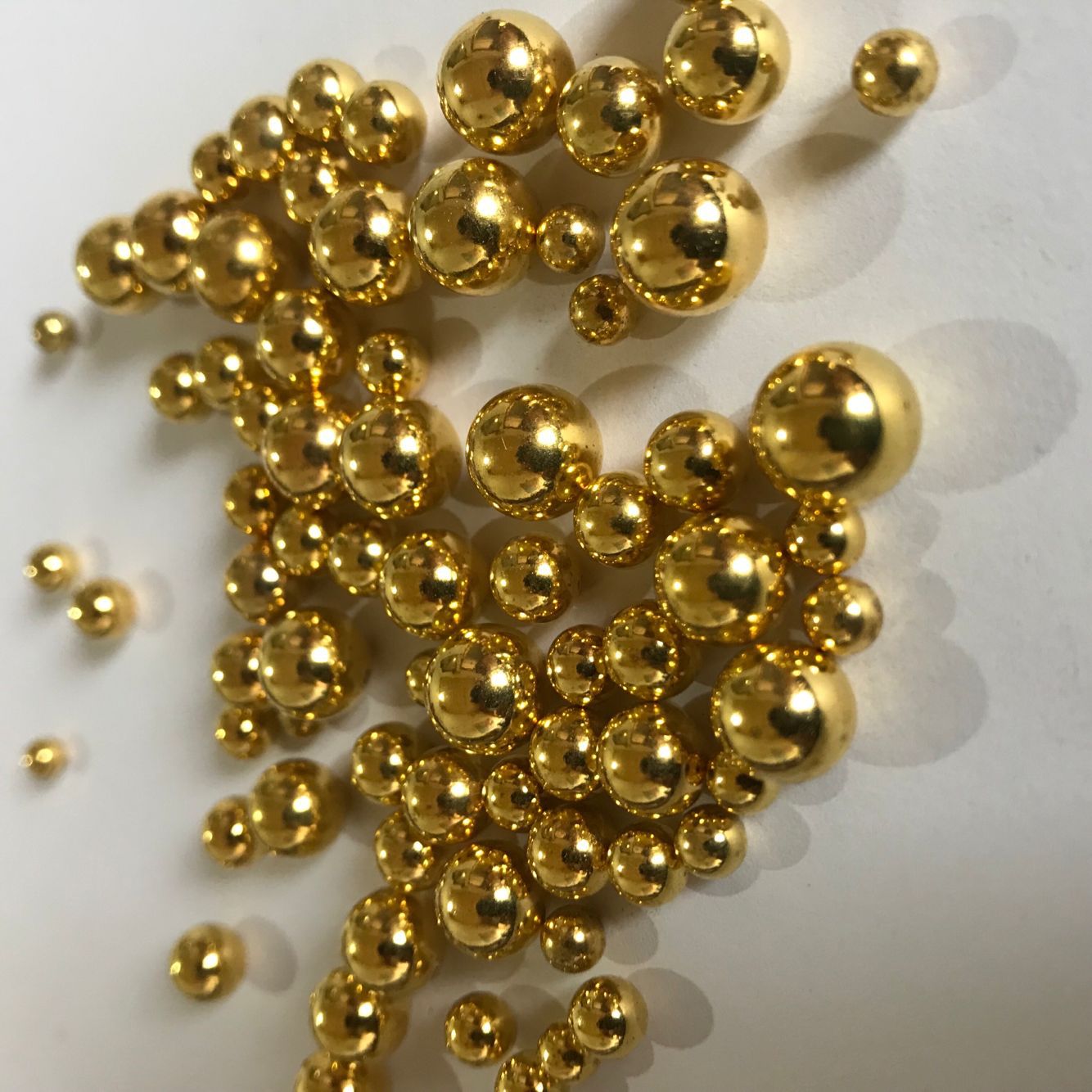 厂家直销金色钢珠铁球电镀铜实心精密滚珠耐腐蚀防生锈 6mm-12mm