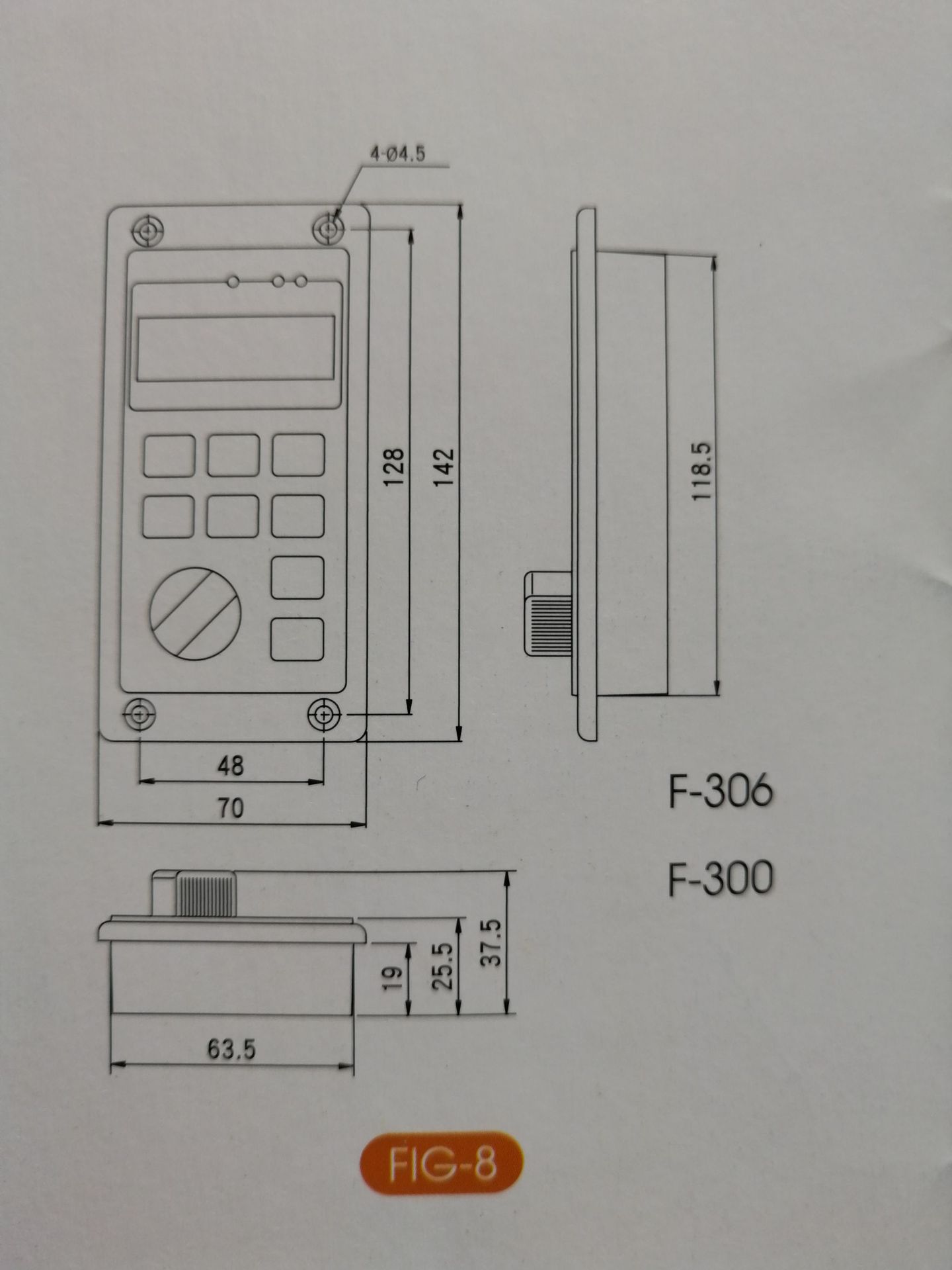 f300尺寸图:现货批发爱德利变频器外延面板-f300商品描述视频展示是否