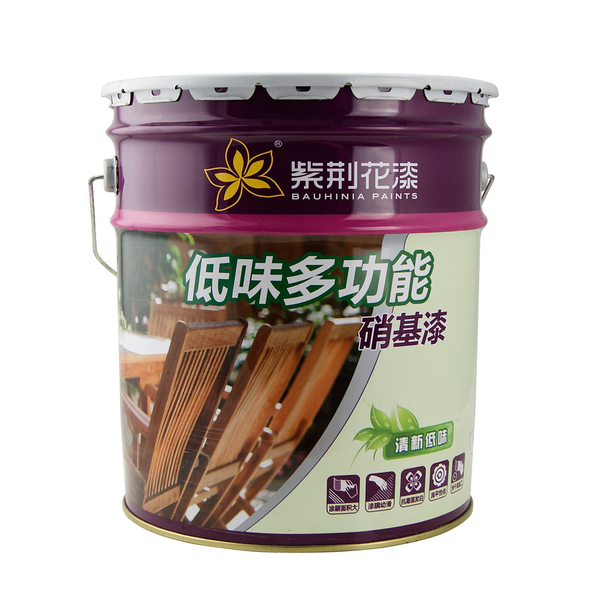 紫荆花硝基漆稀料稀释剂清漆半哑白漆低味五合一木器漆化白水