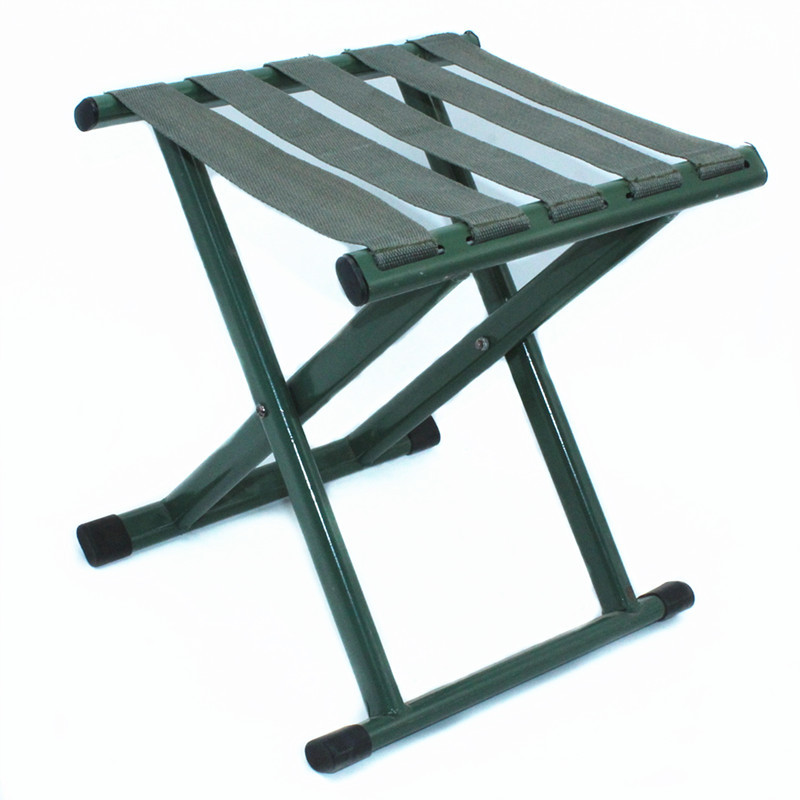 加厚铁马扎 军绿色扁管马扎户外钓鱼凳折叠马扎10元店货源