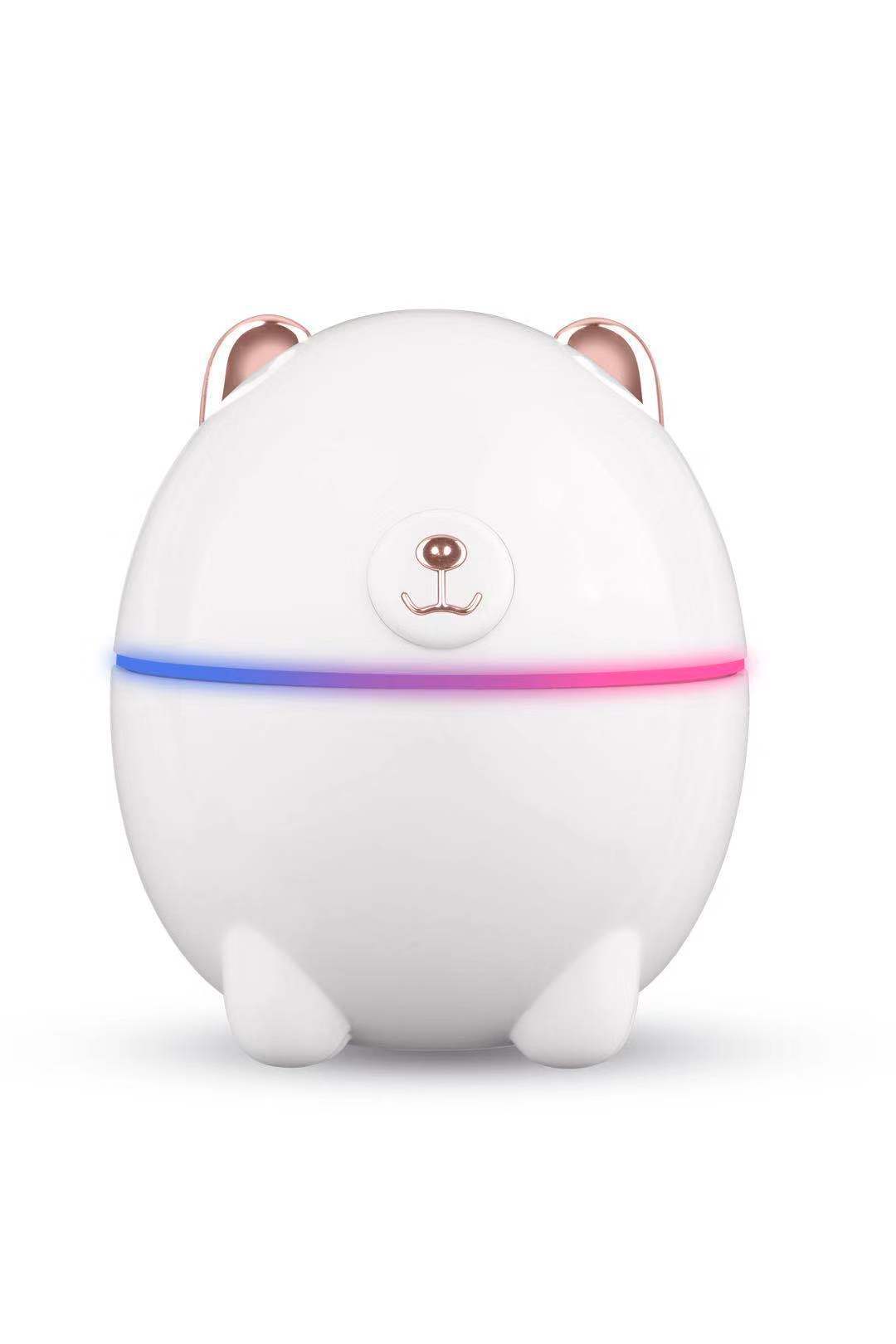 少女可爱北极熊加湿器家用车载礼品氛围夜灯静音家居办公加湿器