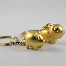 猪年小礼品钥匙扣挂件 十二生肖金猪本命年金猪 小鸟钥匙扣配件