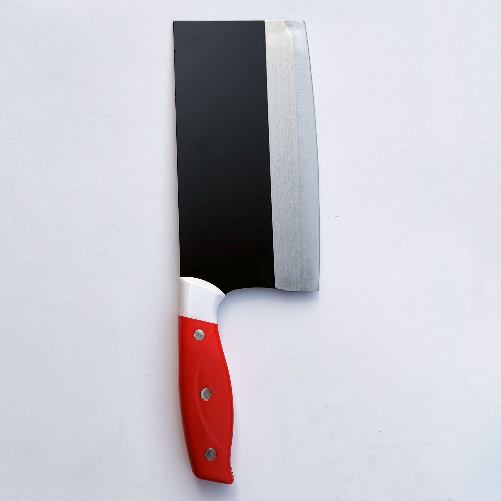 精品王塑料夹柄电泳3号方刀 家用菜刀 锰钢菜刀