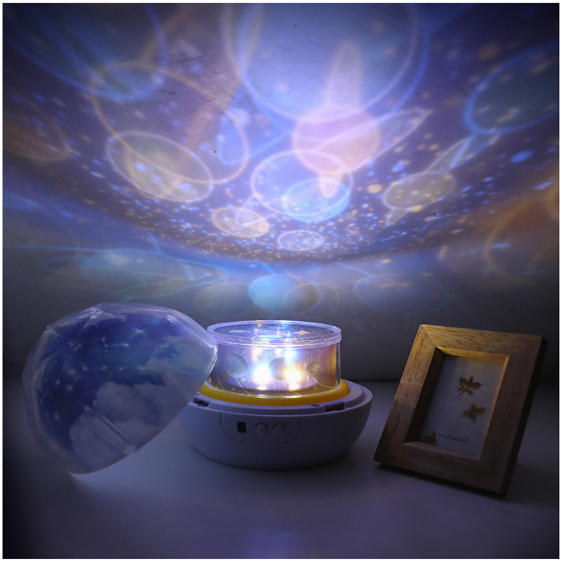 彩色星空投影灯 梦幻宇宙智能旋转led小夜灯 厂家货源usb魔钻摆件