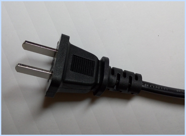 厂家全铜ac国标二插电源线 2*0.5平方插头线 聚氯乙烯二插